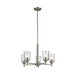 Kichler 43671 Shailene 5-lt 24" Chandelier - Brushed Nickel/Clear