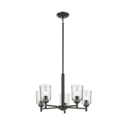 Kichler 43671 Shailene 5-lt 24" Chandelier - Black/Clear