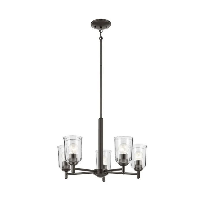 Kichler 43671 Shailene 5-lt 24" Chandelier - Black/Clear