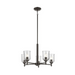 Kichler 43671 Shailene 5-lt 24" Chandelier - Black/Clear