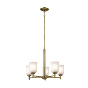 Kichler 43671 Shailene 5-lt 24" Chandelier - Natural Brass/Satin Etched