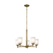Kichler 43671 Shailene 5-lt 24" Chandelier - Natural Brass/Satin Etched