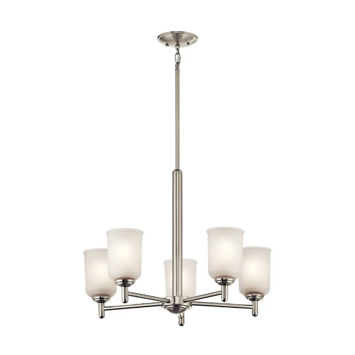 Kichler 43671 Shailene 5-lt 24" Chandelier - Brushed Nickel/Satin Etched