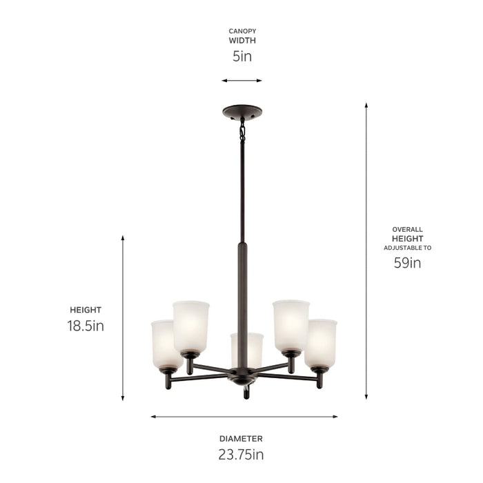 Kichler 43671 Shailene 5-lt 24" Chandelier