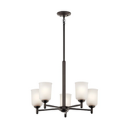 Kichler 43671 Shailene 5-lt 24" Chandelier - Olde Bronze/Satin Etched