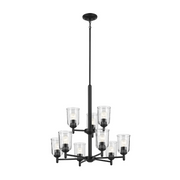 Kichler 43672 Shailene 9-lt 27" Chandelier - Black/Clear