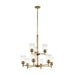 Kichler 43672 Shailene 9-lt 27" Chandelier - Natural Brass/Clear