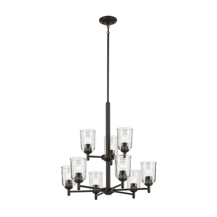 Kichler 43672 Shailene 9-lt 27" Chandelier - Olde Bronze/Clear