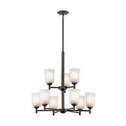 Kichler 43672 Shailene 9-lt 27" Chandelier - Olde Bronze/Clear