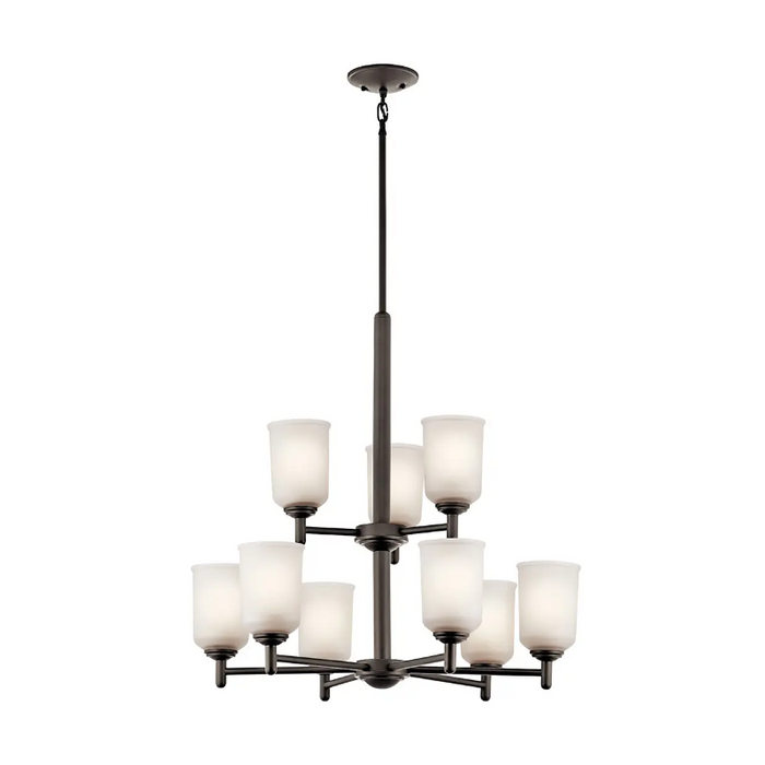 Kichler 43672 Shailene 9-lt 27" Chandelier - Olde Bronze/Clear