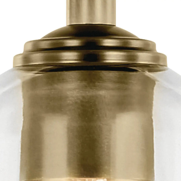 Kichler 43674 Shailene 1-lt 5" Pendant - Natural Brass/Clear Glass