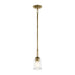 Kichler 43674 Shailene 1-lt 5" Pendant - Natural Brass/Clear Glass