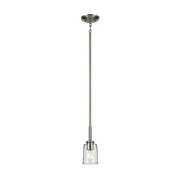 Kichler 43674 Shailene 1-lt 5" Pendant - Brushed Nickel/Clear