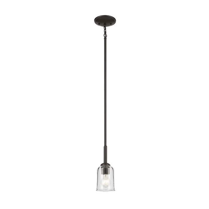 Kichler 43674 Shailene 1-lt 5" Pendant - Black/Clear