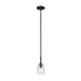 Kichler 43674 Shailene 1-lt 5" Pendant - Black/Clear