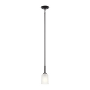 Kichler 43674 Shailene 1-lt 5" Pendant - Black/Satin Etched