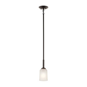 Kichler 43674 Shailene 1-lt 5" Pendant - Black/Satin Etched