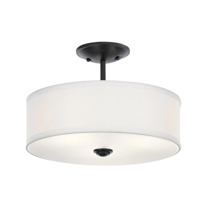 Kichler 43675 Shailene 3-lt 14" Semi-Flush Mount-Black