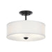 Kichler 43675 Shailene 3-lt 14" Semi-Flush Mount-Black