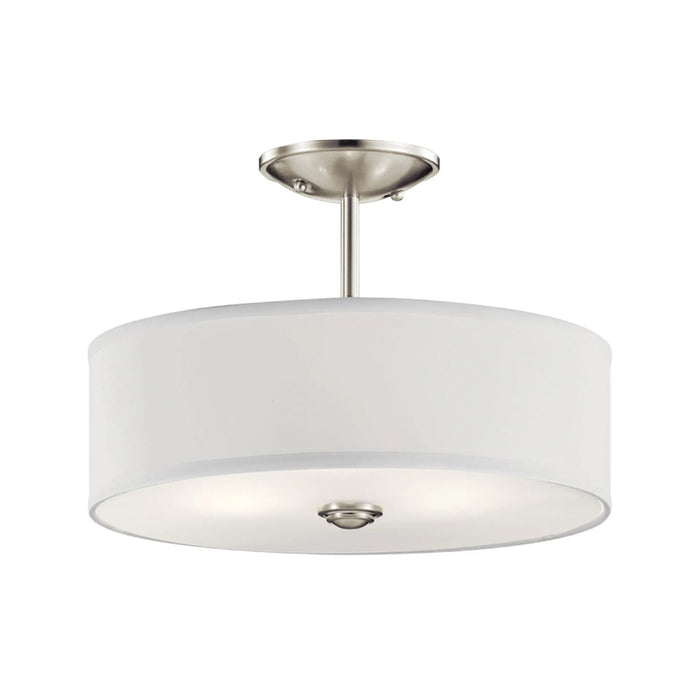Kichler 43675 Shailene 3-lt 14" Semi-Flush Mount-Brushed Nickel