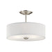 Kichler 43675 Shailene 3-lt 14" Semi-Flush Mount-Brushed Nickel