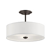 Kichler 43675 Shailene 3-lt 14" Semi-Flush Mount-Olde Bronze