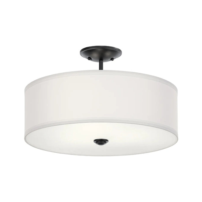Kichler 43692 Shailene 3-lt 18" Semi Flush-Black