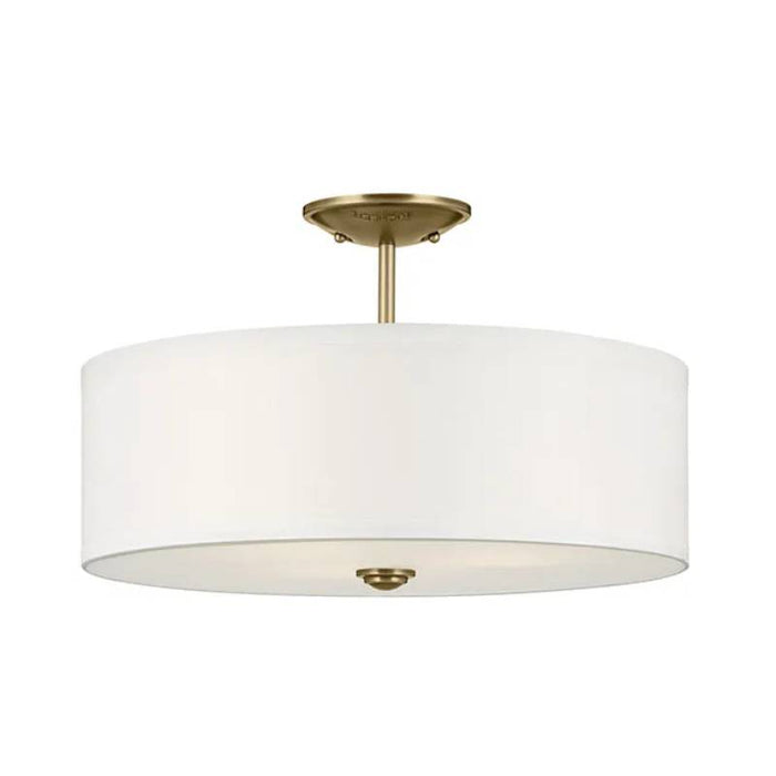 Kichler 43692 Shailene 3-lt 18" Semi Flush-Natural Brass