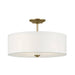 Kichler 43692 Shailene 3-lt 18" Semi Flush-Natural Brass