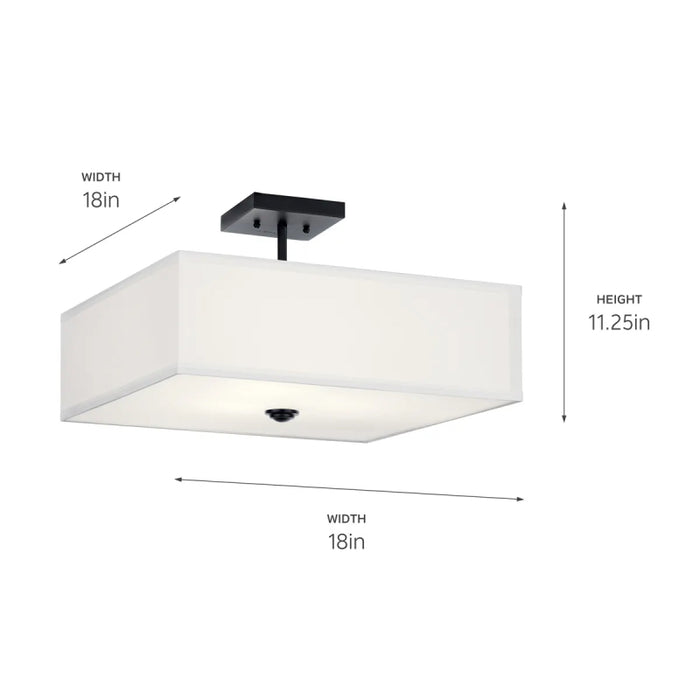 Kichler 43693 Shailene 3-lt 18" Semi-Flush Mount