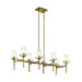 Kichler 43696 Alton 8-lt 46" Linear Chandelier-Natural Brass