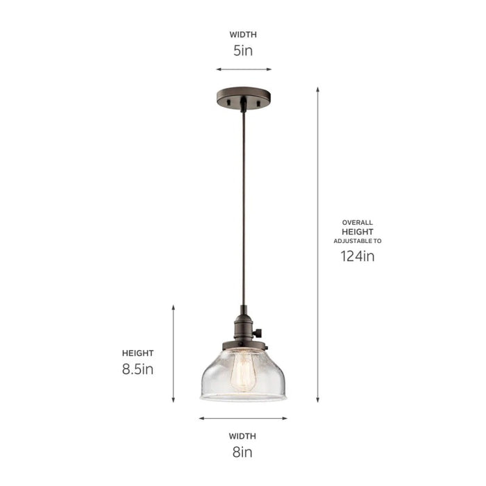 Kichler 43850 Avery 1-lt 8" Pendant
