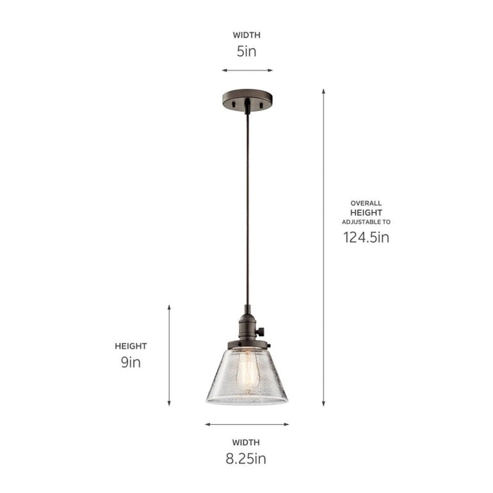 Kichler 43851 Avery 1-lt 8" Pendant