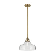 Kichler 43906 Avery 1-lt 15" Pendant-Natural Brass