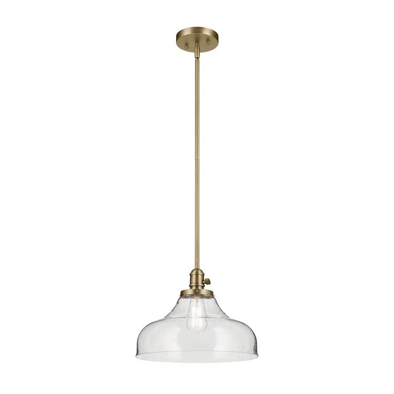 Kichler 43906 Avery 1-lt 15" Pendant-Natural Brass