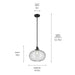 Kichler 43911 Avery 1-lt 15" Pendant