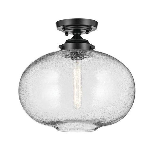 Kichler 43913 Avery 1-lt 15" Flush Mount-Black