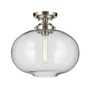 Kichler 43913 Avery 1-lt 15" Flush Mount-Brushed Nickel