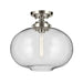 Kichler 43913 Avery 1-lt 15" Flush Mount-Brushed Nickel