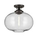Kichler 43913 Avery 1-lt 15" Flush Mount-Olde Bronze
