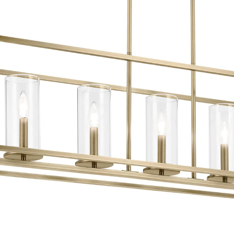 Kichler 43995 Crosby 5-lt 42" Linear Chandelier-Natural Brass