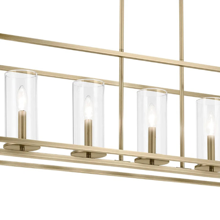 Kichler 43995 Crosby 5-lt 42" Linear Chandelier-Natural Brass