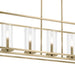 Kichler 43995 Crosby 5-lt 42" Linear Chandelier-Natural Brass