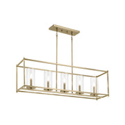 Kichler 43995 Crosby 5-lt 42" Linear Chandelier-Natural Brass