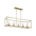 Kichler 43995 Crosby 5-lt 42" Linear Chandelier-Natural Brass