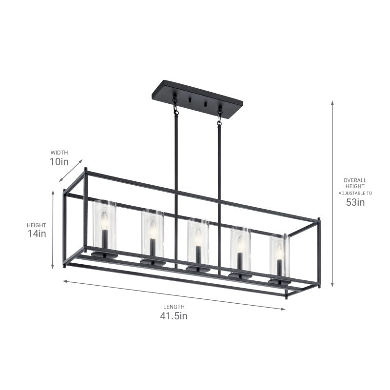 Kichler 43995 Crosby 5-lt 42" Linear Chandelier