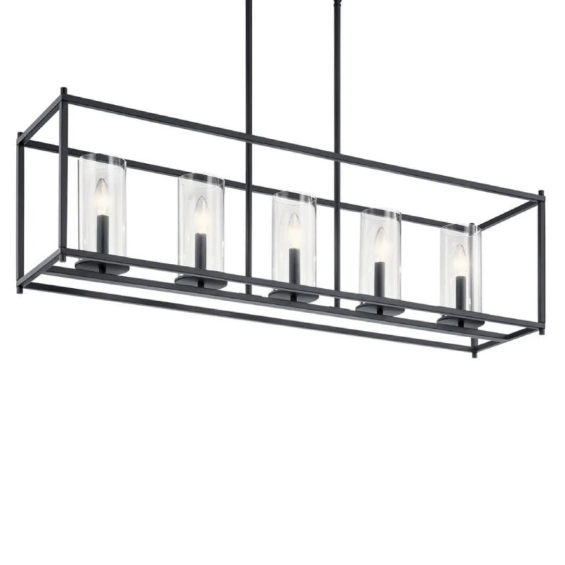 Kichler 43995 Crosby 5-lt 42" Linear Chandelier-Black