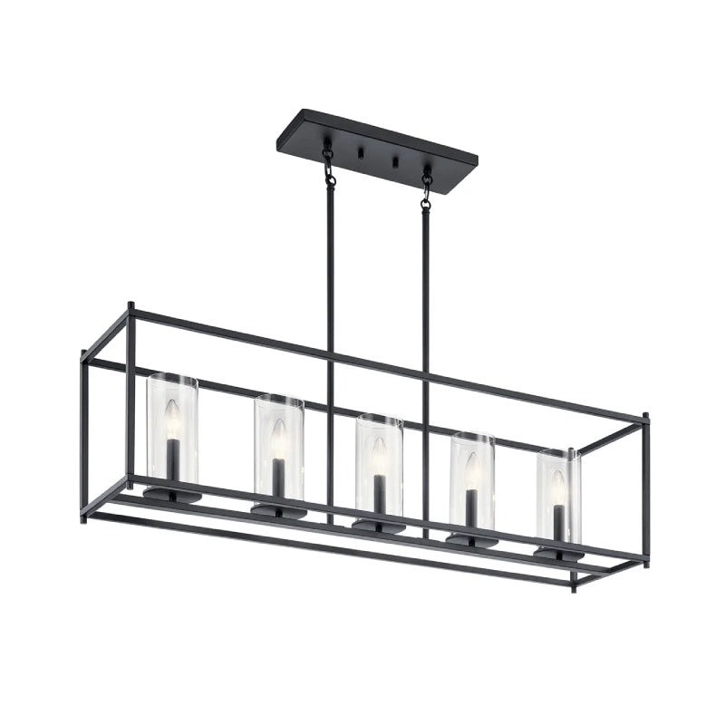Kichler 43995 Crosby 5-lt 42" Linear Chandelier-Black