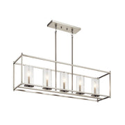 Kichler 43995 Crosby 5-lt 42" Linear Chandelier-Brushed Nickel