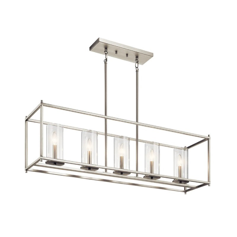 Kichler 43995 Crosby 5-lt 42" Linear Chandelier-Brushed Nickel